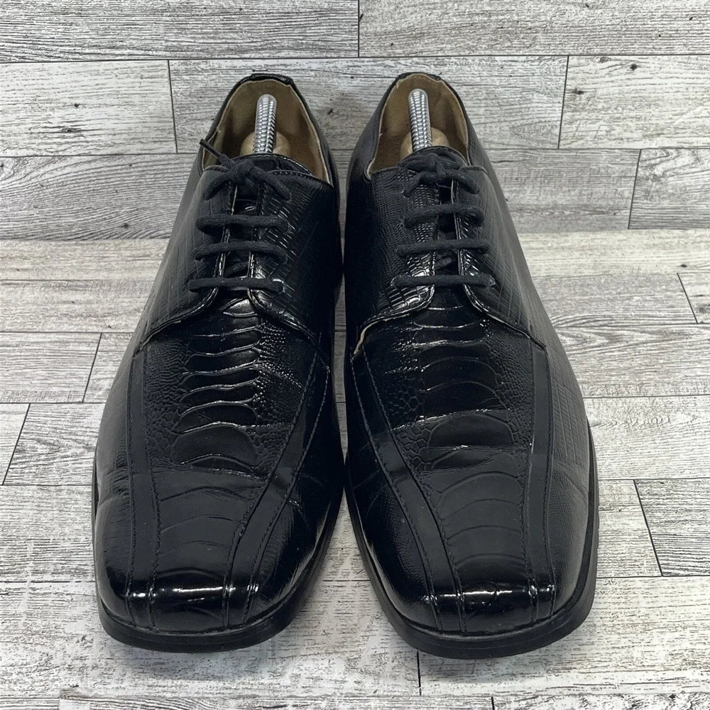 Izak Matalini Moda Italiana Black Dress Shoes Men Size‎ 11